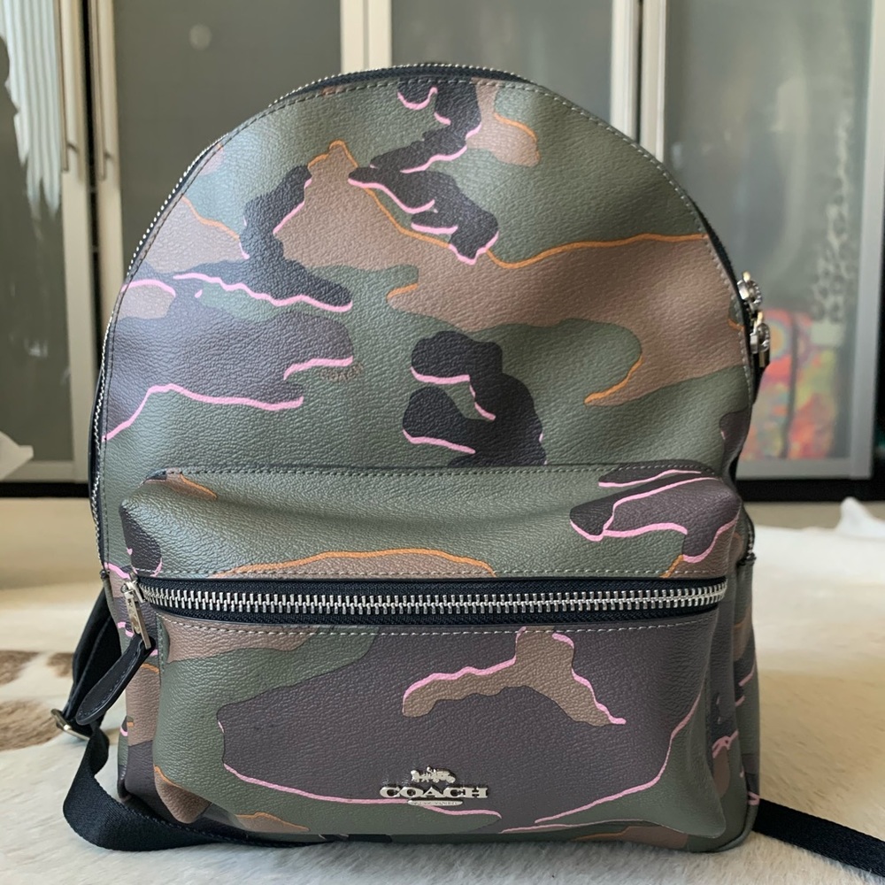 Coach Charlie Camo Print Backpack